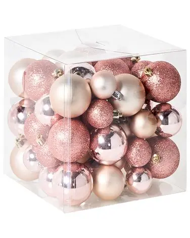 Set of 60 Baubles TYIN Pink - Christmas