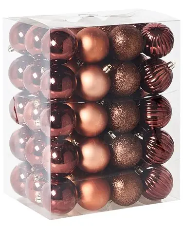 Set of 60 Baubles ISOJARVI Brown - Christmas