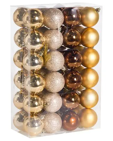 Set of 48 Baubles KOLIMA Gold - Christmas
