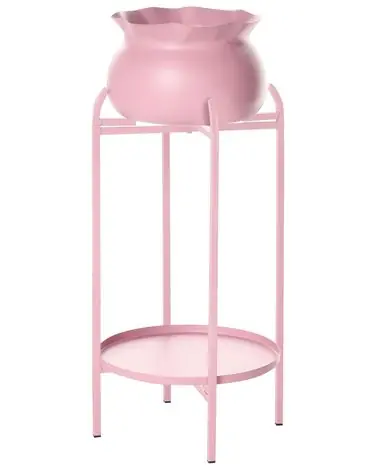Soporte para macetas MOKUREN 25 cm Rosa Metal - Jardín y balcón