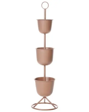 Soporte para macetas RENGE 28 cm Marrón Metal - Jardín y balcón