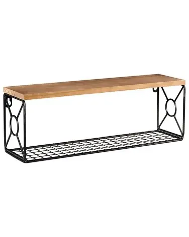 Wall Shelf COMPRIDA Metal Black - Bathroom