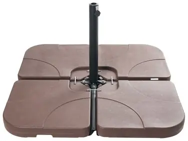 Base para sombrilla CARIA Gris pardo Cuadrada 9 kg - Jardín y balcón