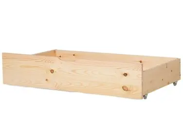 Set of 2 Bed Storage Drawers Pine Wood RUMILLY Light Brown - Bedroom