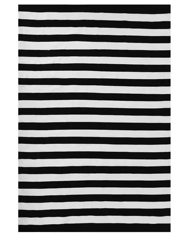 Alfombra de exterior TAVAS Negro/Blanco 140 x 200 cm - Accesorios decorativos