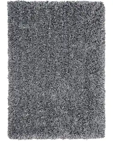 Alfombra de pelo largo CIDE Negro/Blanco 160 x 230 cm - Accesorios decorativos