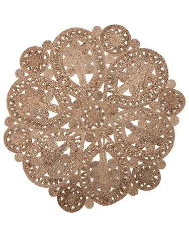 Alfombra BUCAK Beige ø 120 cm Yute - Accesorios decorativos