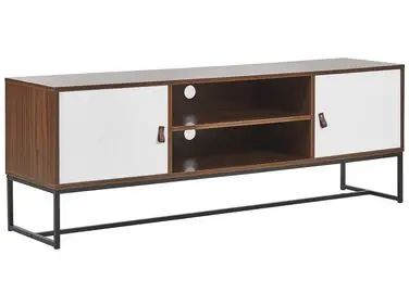 TV Stand NUEVA Dark Brown/ White - Living Room