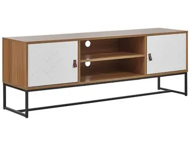 TV Stand NUEVA Light Brown/ White - Living Room