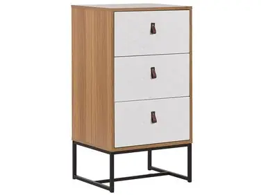 3 Drawer Chest NUEVA Light Brown/ White - Living Room
