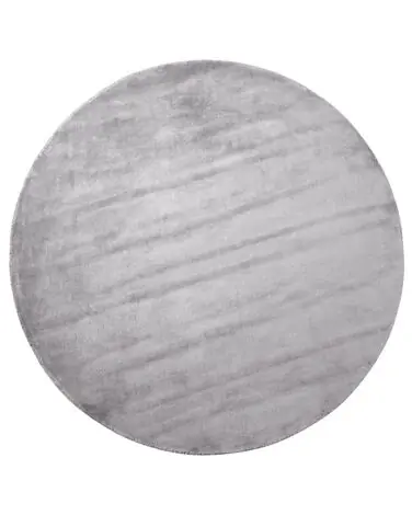 Alfombra GESI II Gris claro ø 140 cm Viscosa - Accesorios decorativos