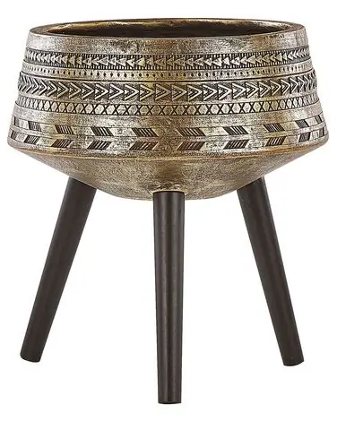 Elevated Plant Pot VARDIANI 50 cm Gold - Garden & Balcony