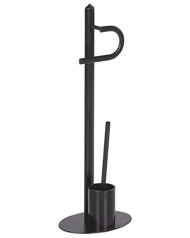 Soporte de papel higiénico y escobilla SARTO Metal Negro - Accesorios decorativos