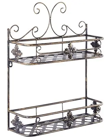 Wall Shelf MARAYES Metal Black - Bathroom