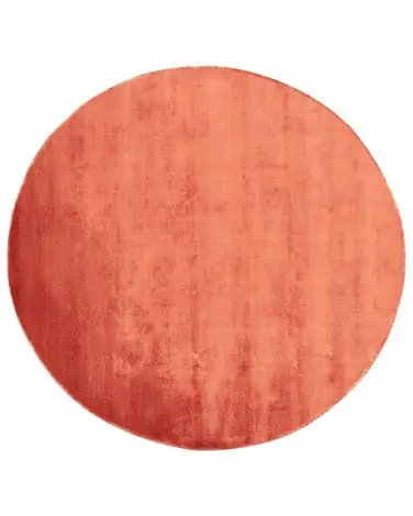 Alfombra GESI II Naranja ø 140 cm Viscosa - Accesorios decorativos