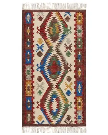 Alfombra AREVIK Multicolor 80 x 150 cm Lana Kilim - Accesorios decorativos