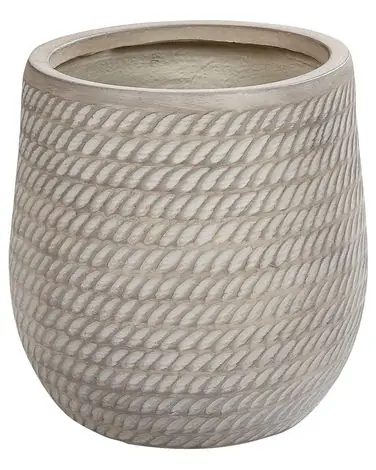 Plant Pot LIVADIA 27 cm Taupe - Garden & Balcony