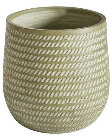 Plant Pot LIVADIA 39 cm Olive Green - Garden & Balcony