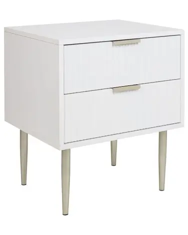 2 Drawer Bedside Table SOHO White - Bedroom