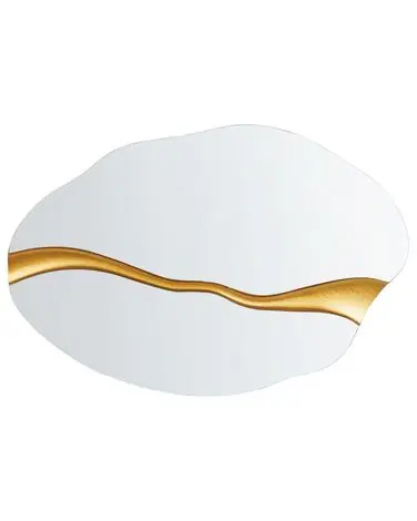 Wall Mirror POIVRES 90 cm 60 cm Gold - Home Accessories