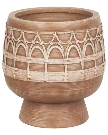 Plant Pot CICUTA 22 cm Light Brown - Garden & Balcony