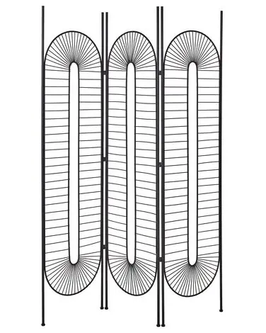 Separador de ambientes de 3 paneles NOALE Negro 135 cm 170 cm - Accesorios decorativos