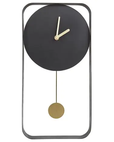 Wall Clock SERVOZ 21 cm Metal Black - Home Accessories