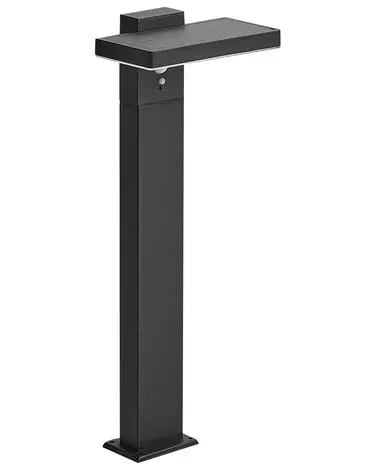 Solar Outdoor LED Bollard Lamp POPLAR with Motion Sensor Black - Garden & Balcony