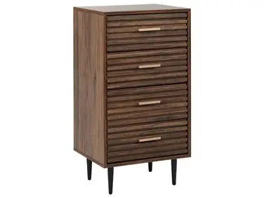 4 Drawer Chest KEITH Dark Brown - Living Room