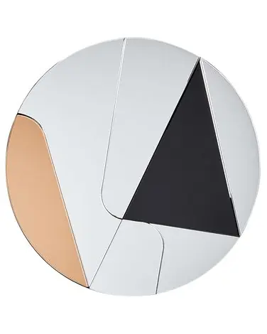 Wall Mirror TROUVILLE 80 cm 80 cm Black/ Gold - Home Accessories