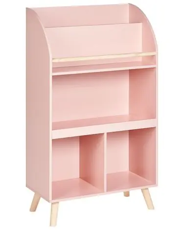 3 Tier Bookcase LILOET 102 cm Pastel Pink - Living Room