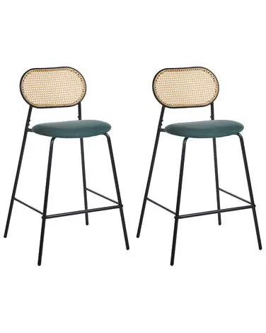 Conjunto de 2 sillas de bar ADAVER Negro - Comedor