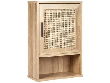 Armario de pared para baño ROSELL 40 cm Marrón claro