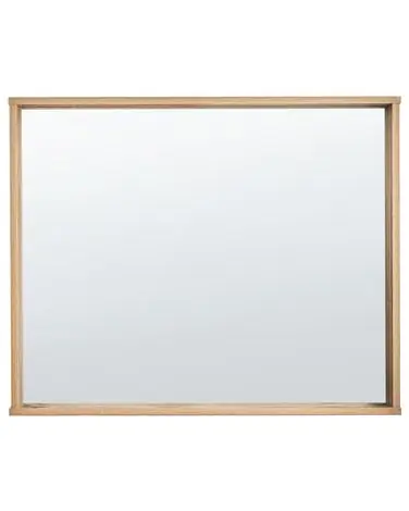 Wall Mirror ROSELL 80 cm 65 cm Light Brown - Home Accessories