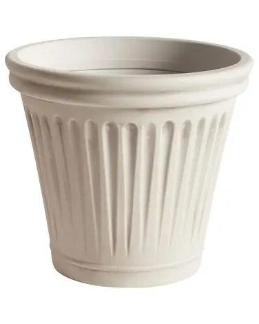 Plant Pot MAIZE 43 cm Light Beige - Garden & Balcony