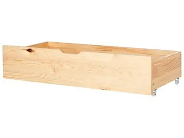 Set of 2 Bed Storage Drawers Pine Wood EPANEY Light Brown - Bedroom
