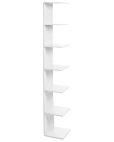 Wall Bookshelf ESTON 190 cm White - Living Room