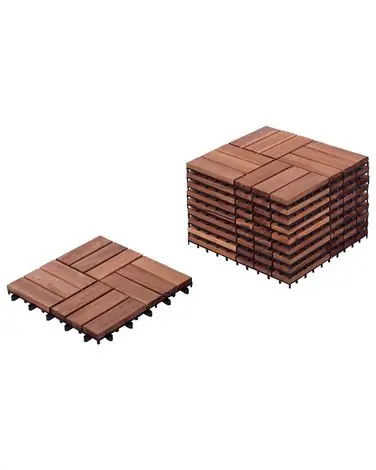 Outdoor Flooring ACERENZA Certified Acacia Wood Brown - Garden Accessories