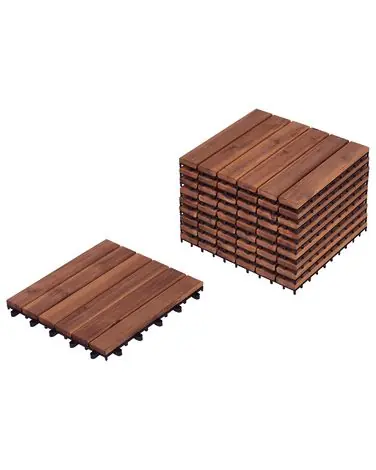 Suelo de exterior ACCETTURA Madera de acacia certificada Marrón - Jardín y balcón