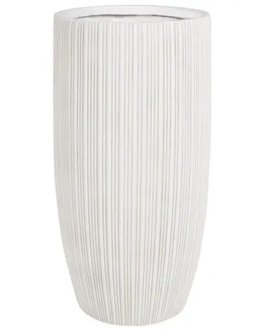 Plant Pot ZELKOVA 35 cm Light Beige - Garden & Balcony
