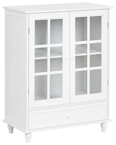 Aparador vitrina CARLET 71 cm Blanco - Sala de estar