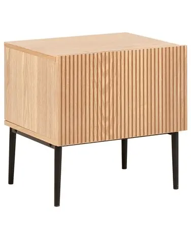 Mesita de noche BLYTHE Fresno natural - Dormitorio