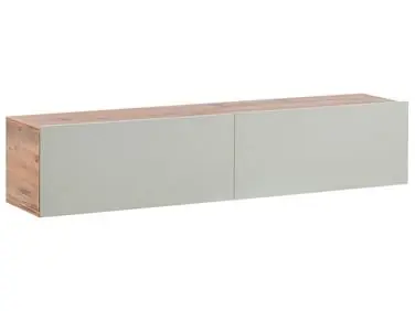 Wall Mounted TV Stand GLADSTONE Light Green - Living Room