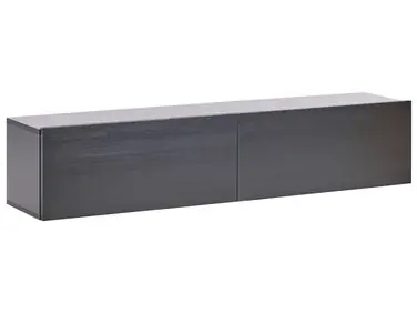Wall Mounted TV Stand GLADSTONE Black - Living Room