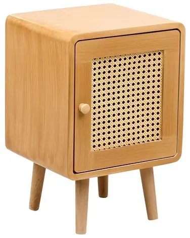 Mesita de noche LEFROY Marrón claro - Dormitorio