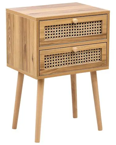 Mesita de noche BUTTE Marrón claro - Dormitorio