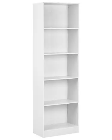 5 Tier Bookcase WINNIPEG 174 cm White - Living Room