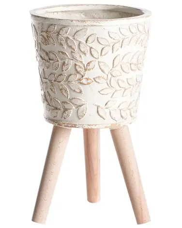 Elevated Plant Pot ALIARTOS 26 cm Off-White