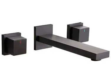 Grifo mezclador empotrado de lavabo PAILON Latón Negro - Baño