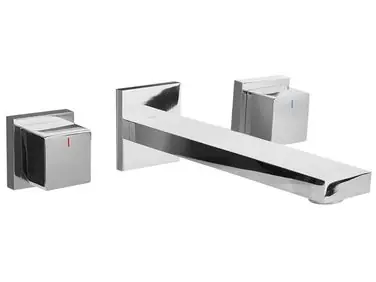 Grifo mezclador empotrado de lavabo PAILON Latón Plateado - Baño
